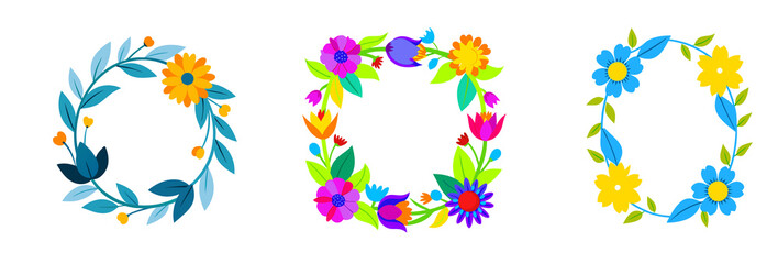 Obraz premium Botanical Bouquets in Line Art Style on Transparent Background.