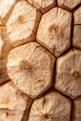 Fototapeta premium Close-up of dried garlic cloves forming a textured pattern, often used in culinary recipes and health remedies