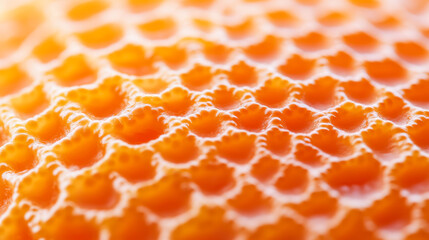 High-resolution macro shot of orange fruit peel texture, perfect for concepts of healthy living and organic produce