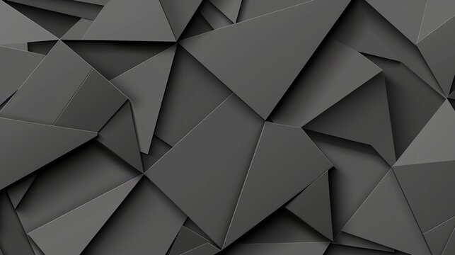 Monochromatic geometric abstract background in dark grey