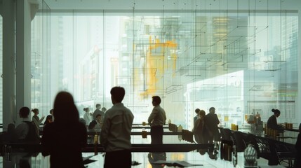 Generate a photo realistic image of a construction project team participating in a workshop on financial forecasting, with detailed budgeting charts and projection tools