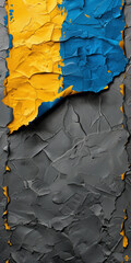 Ukrainian flag, gray background, banner copy space, blue and yellow. Day of the National Flag, Unity, Constitution, Statehood, Independence, Defenders and Defendresses, Armed Forces Ukraine