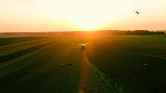A man in a plaid shirt and cap stands against a field using a tablet for work, illuminated by the setting sun.
Concept: use of technology in agriculture, farming