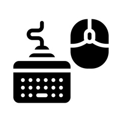 Obraz premium mouse glyph icon