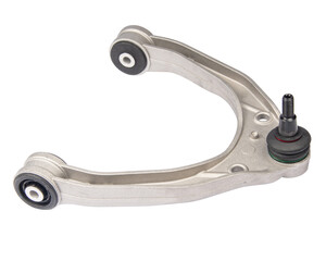 new suspension arm of a vehicle on a white background. New suspension lower control arm of a vehicle, isolated on white background