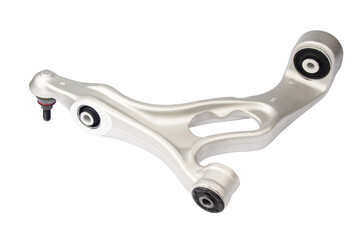 new suspension arm of a vehicle on a white background. New suspension lower control arm of a vehicle, isolated on white background