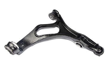 new suspension arm of a vehicle on a white background. New suspension lower control arm of a vehicle, isolated on white background
