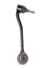 new suspension arm of a vehicle on a white background. New suspension lower control arm of a vehicle, isolated on white background