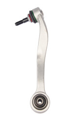 new suspension arm of a vehicle on a white background. New suspension lower control arm of a vehicle, isolated on white background