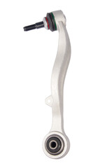 new suspension arm of a vehicle on a white background. New suspension lower control arm of a vehicle, isolated on white background