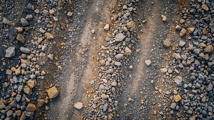 Stone scatter path representing rugged natural terrain.