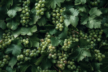 very dense grape plants