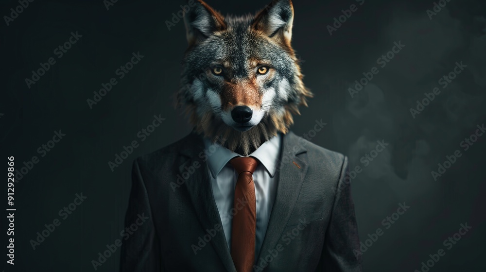 Poster Wolf in a Suit