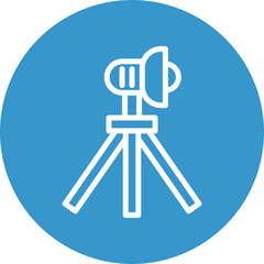 Studio lighting Vector Line White Circles Multicolors