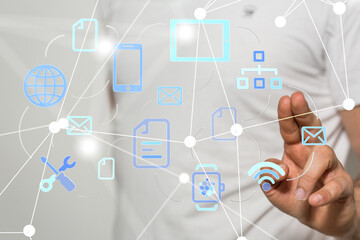 Technology background. Big data concept. Binary