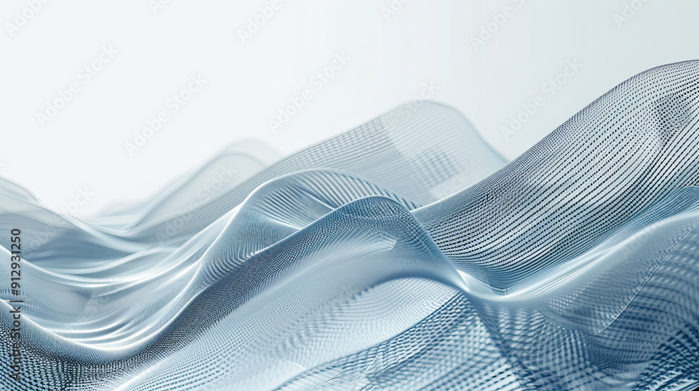 Poster abstract background with dynamic waves big data visualization technology or science banner template 