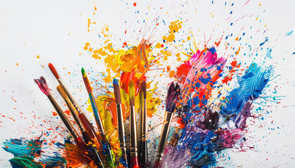 Obraz premium paint color on art board background