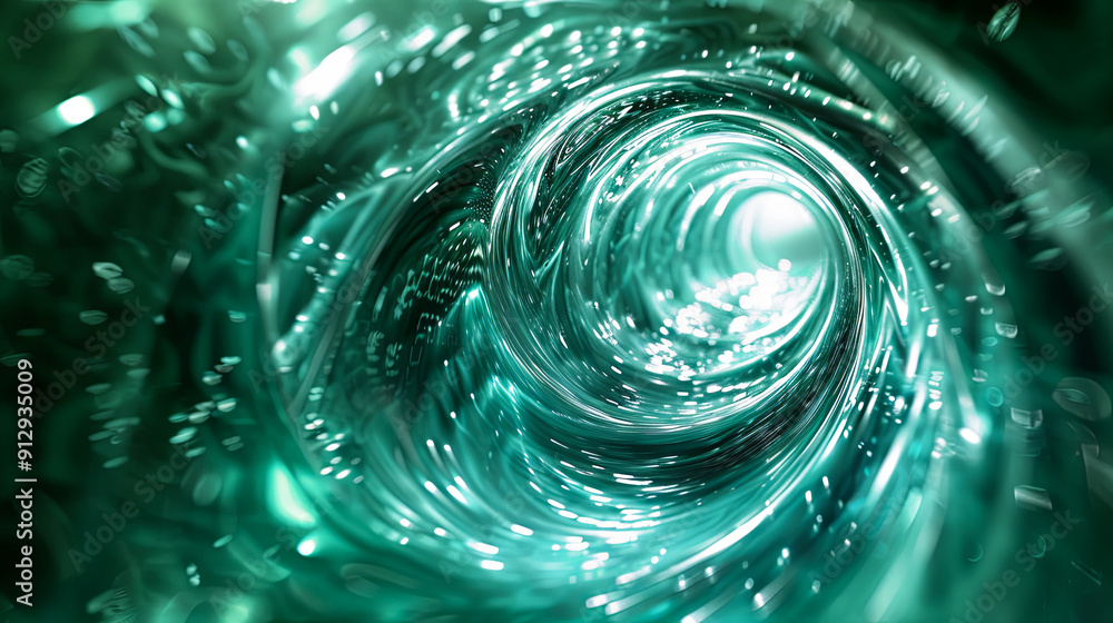 Poster abstract green swirl background vortex light effect wallpaper design template texture backdrop patte