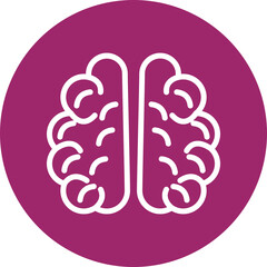 Neurology Vector Line White Circles Multicolors