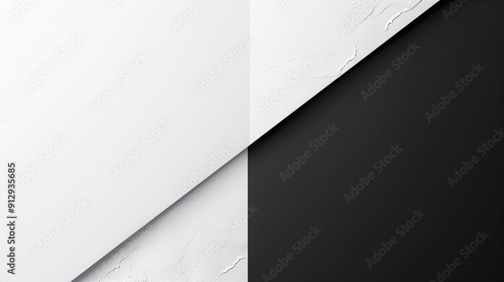Aufkleber white and black concrete texture background with blank empty copy space for text minimalist style de