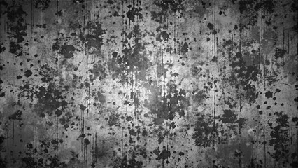 Fototapeta premium Grunge background black and white. Texture of cracks, scratches, scuffs, dust, dirt. Dark monochrome surface. Old vintage vector pattern 