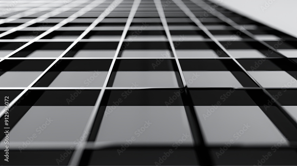 Poster abstract background of grid pattern perspective view black and white design architecture constructio
