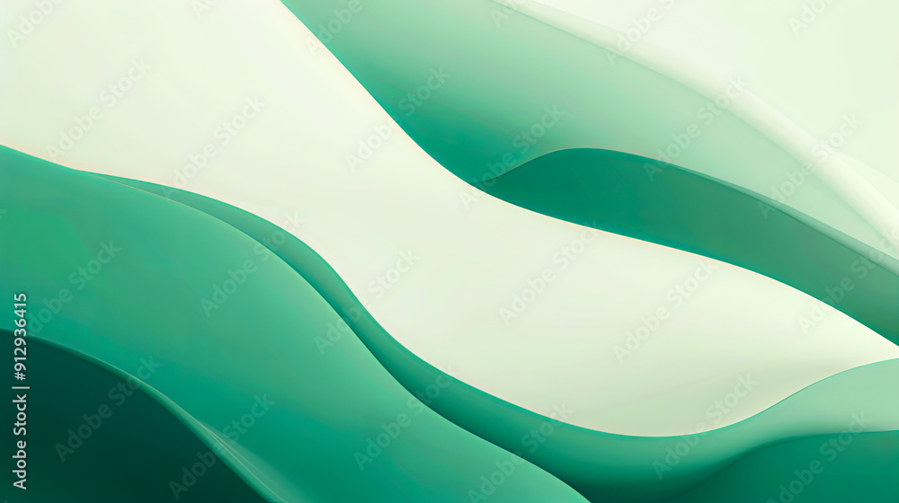 Poster abstract background green wave pattern flow smooth gradient background texture modern template desig