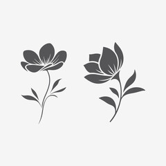 flower Silhouette Flower Design
