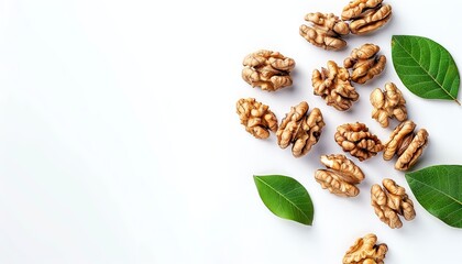 Obraz premium Nuts on white background