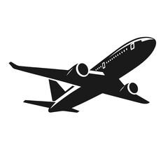 Black and white vector silhouette of a helicopter isolated on white background