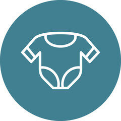 Fototapeta premium Baby Clothes Vector Line White Circles Multicolors