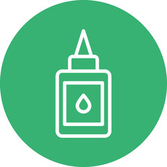 Liquid Glue Vector Line White Circles Multicolors