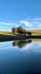 sunset over the river