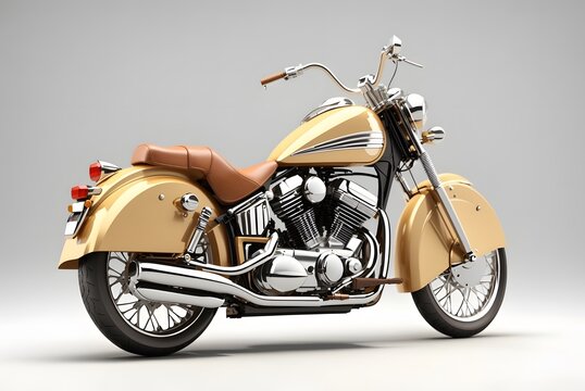 Motorcycle isolated on background. 3d rendering - illustration
