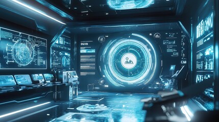 A futuristic health data integration platform with secure data sharing, AI-driven health insights, and a professional blue and white design for seamless healthcare collaboration.