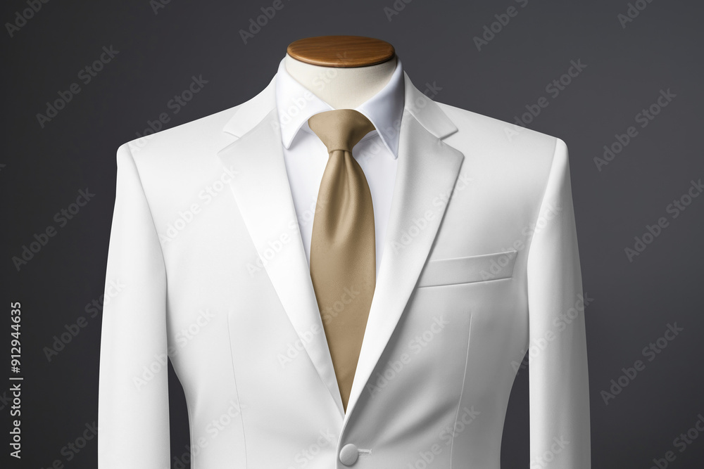 Poster Men's suit and tie png mockup, transparent apparel