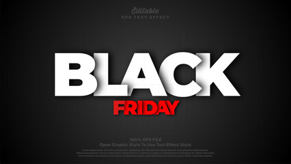 Black Friday text style, editable text Black Friday style theme