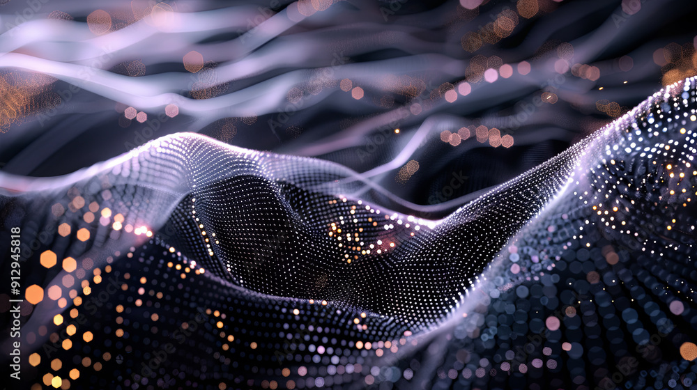 Poster Abstract futuristic background Big data visualization Network connection structure Digital background 3D rendering