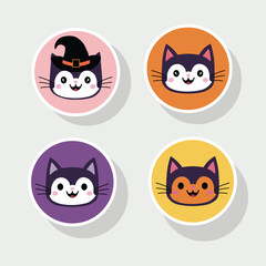 Halloween  Cute Cats Planner Stickers