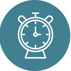 Clock with checkmark Vector Line White Circles Multicolors