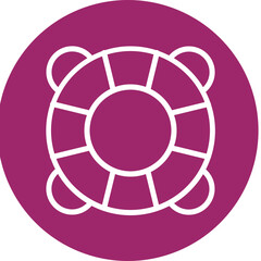 Life ring Vector Line White Circles Multicolors