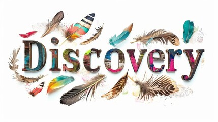 Innovation and breakthrough symbol created in Feather Letters.