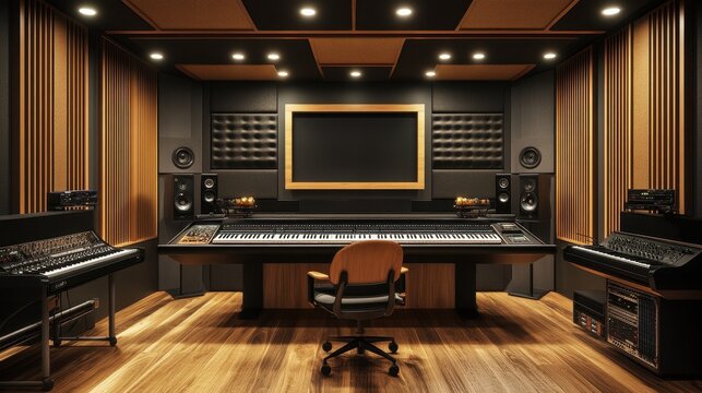 Modern music studio 