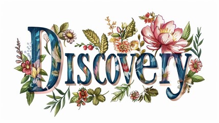 Innovation and breakthrough symbol created in Floral Lettering.