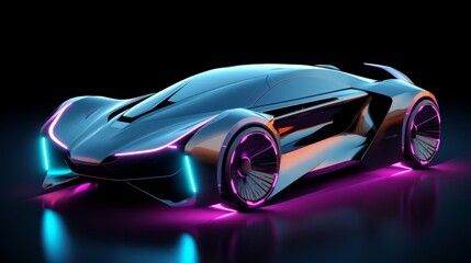 Innovative car futuristic concept vehicle