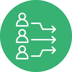 Unified Team Vector Line White Circles Multicolors