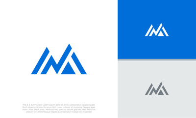 Initials M logo design. Initial Letter Logo. Innovative high tech logo template.
