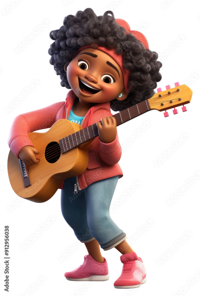 Canvas Prints png musician cartoon guitar white background.