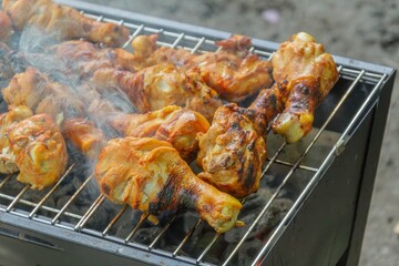 chicken on the grill