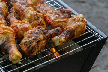 chicken on the grill